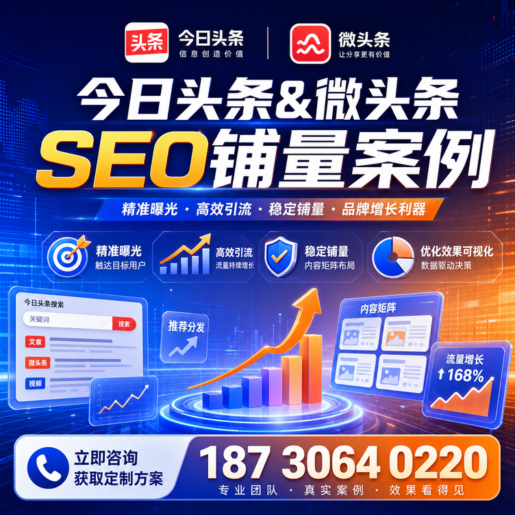 牡丹江头条号SEO矩阵批量内容铺量成功案例